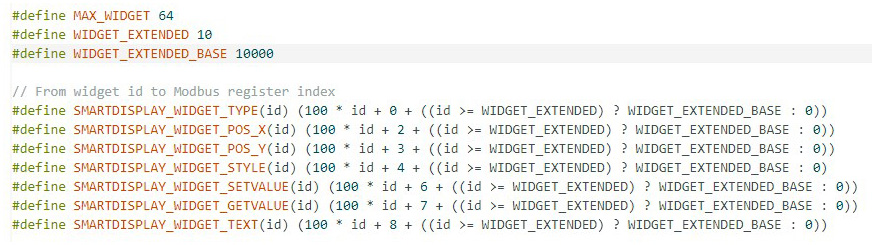 範例解說 - Widget ID與暫存器的轉換 - 2