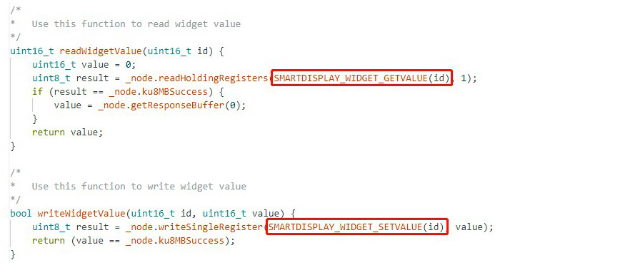 範例解說 - Widget ID與暫存器的轉換 - 3