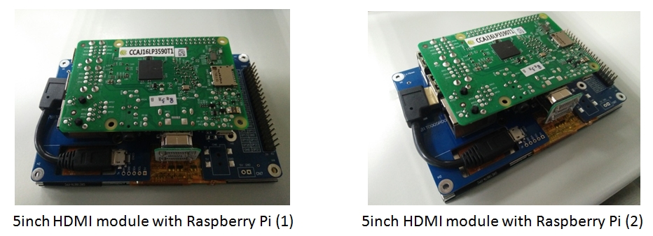 5inch HDMI module with Raspberry Pi (1) & 5inch HDMI module with Raspberry Pi (2)