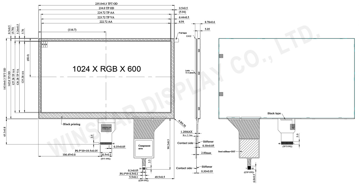 IPS 10.1, 10.1 inch IPS Display, 10.1 IPS Display - WF101JSYAHLNB0
