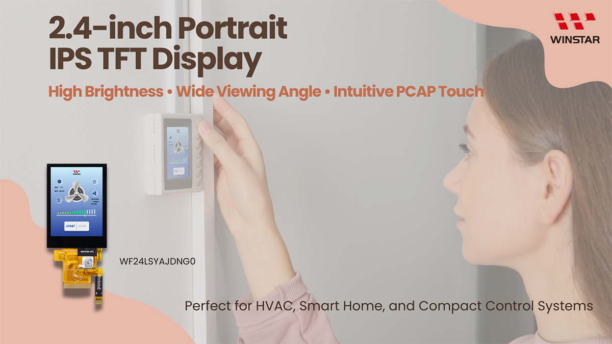 2.4 inch High Brightness Portrait IPS TFT Display - Perfect for HVAC, Smart Home, and Compact Control Systems