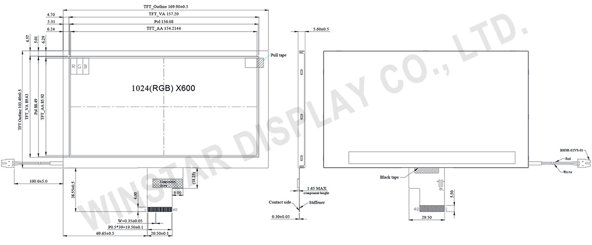 Winstar Sunlight Readable TFT Display 7 inch - WF70A7SIAHLNN0