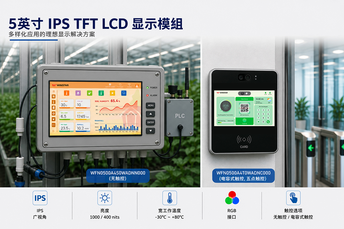 5英寸高亮度 TFT LCD 显示模块 - WFN0500A4