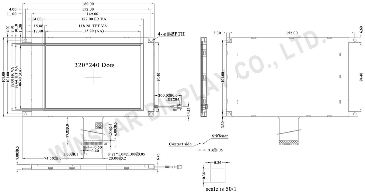 Winstar 5.7 inch Monochrome TFT Display