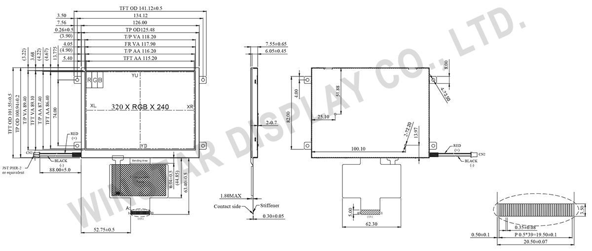 Winstar Display - 5.7" TFT LCD Display Module - WF57A3TIGCDNT0