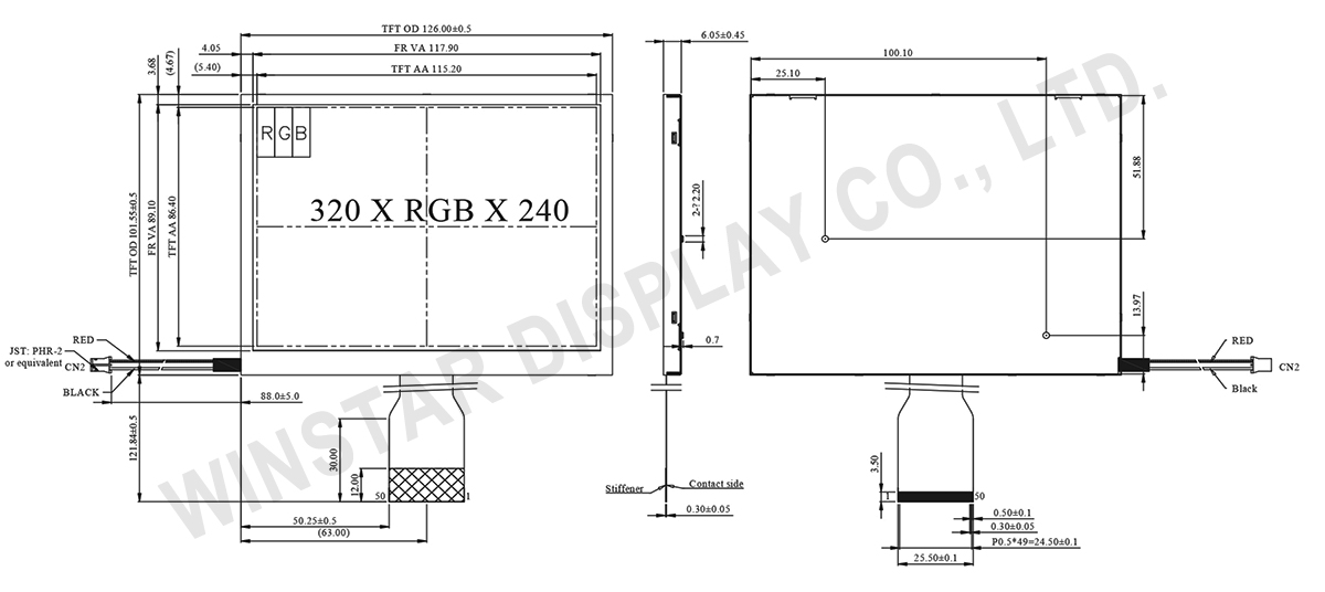 5.7 TFT LCD Module - WF57XTIACDNN0