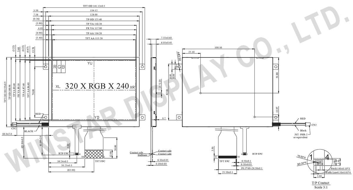 5.7 Resistive Touch Panel TFT LCD Module - WF57ZTIGCDNT0