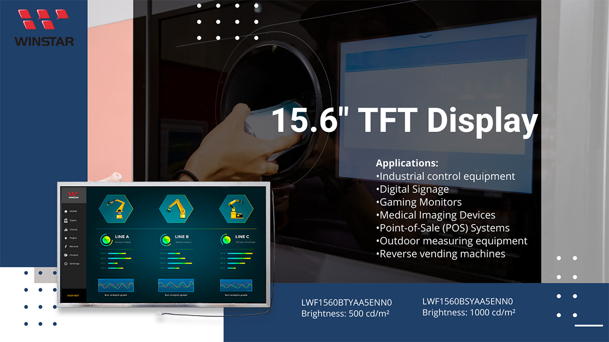 15.6 inç1920x1080  Yüksek Parlaklık TFT Ekran - WF1560BSYAA5ENN0