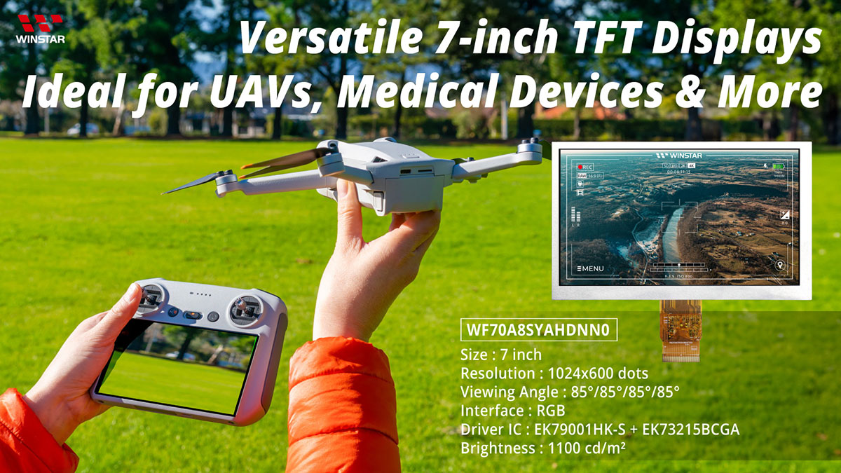 Versatile 7-inch TFT Displays - Ideal for UAVs, Medical Devices & More