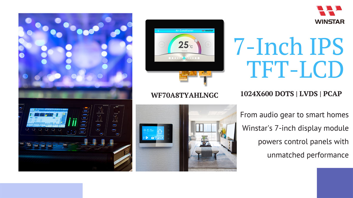 Módulo LCD TFT IPS de 7 polegadas com Painel de Toque Capacitivo - WF70A8TYAHLNGC