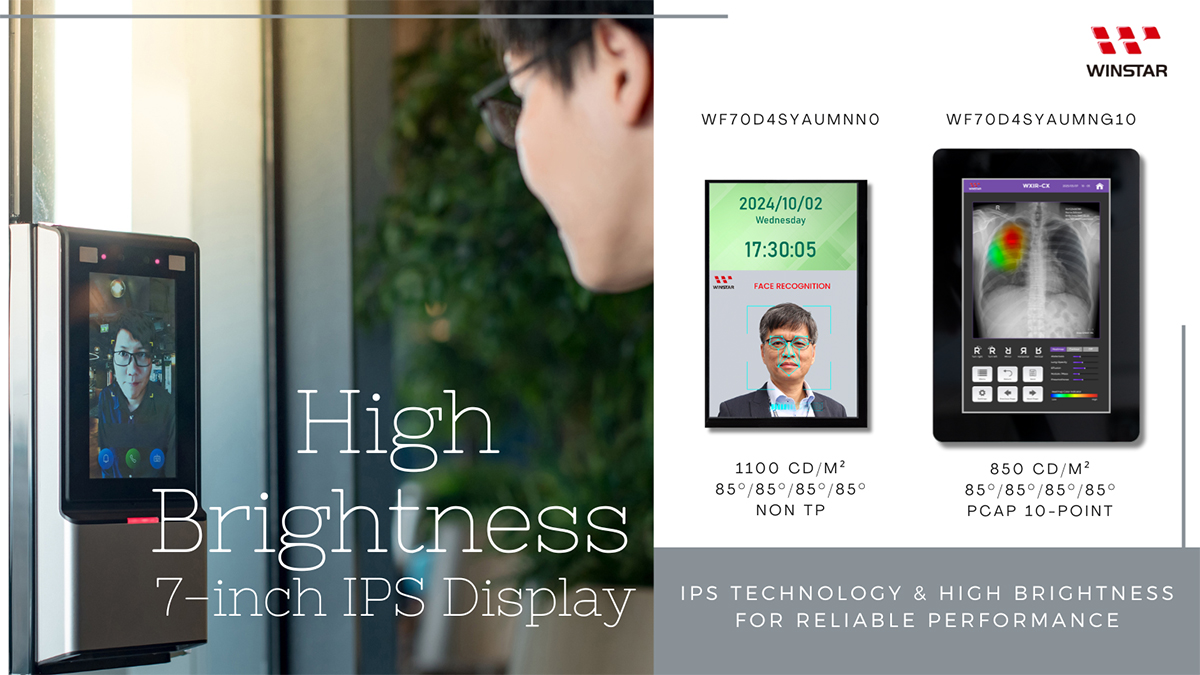 WINSTAR WF70D4 Series - 7-inch Portrait High Brightness IPS TFT Display