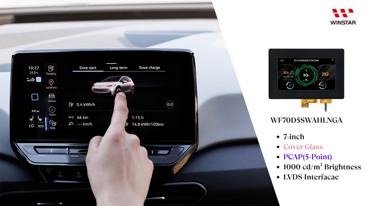 Glass Cover Display, 7-inch High-Brightness TFT Glass Cover Display with PCAP Touch & Wide Temperature Range (IPS, GT911) - WF70D5SWAHLNGA