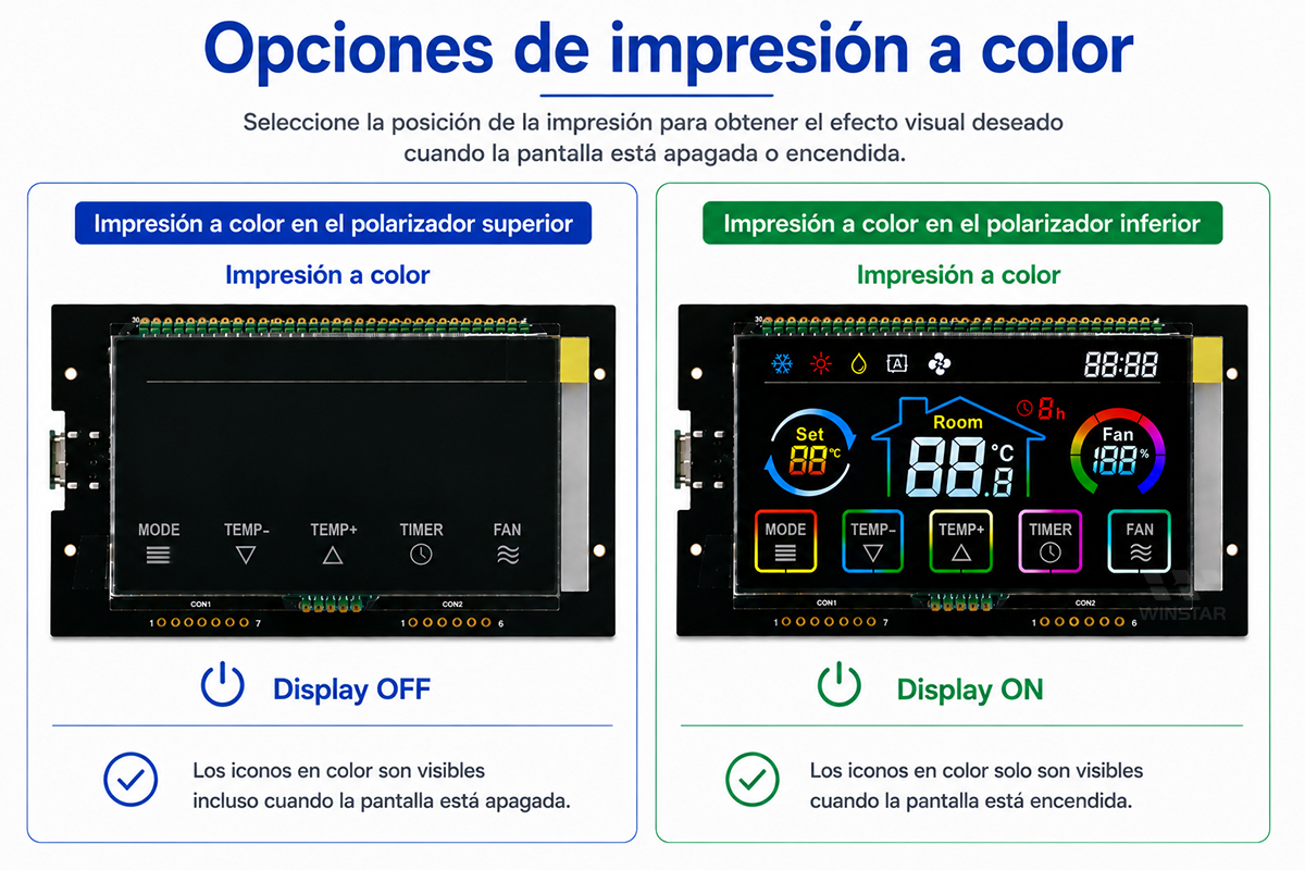Opciones de impresión a color