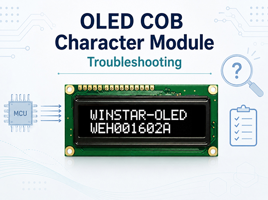 Il modulo caratteri OLED COB non funziona. Come renderlo funzionale?