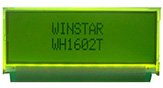 WH1602T キャラクタディスプレイ,モノクロ LCD (16x2行)