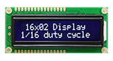 16x2 Character LCD Display - WH1602W