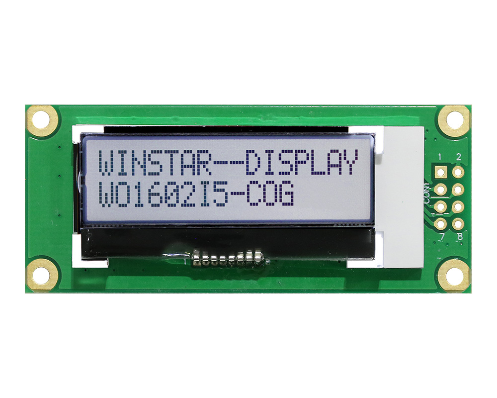 Módulo LCD Caractere Monocromático COG 16x2 com PCB - WO1602I3 / WO1602I5
