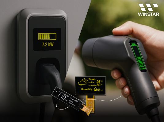 工業級PMOLED顯示器： 打造EV充電樁與EVSE人機介面(HMI)的清晰可視與多場景適用