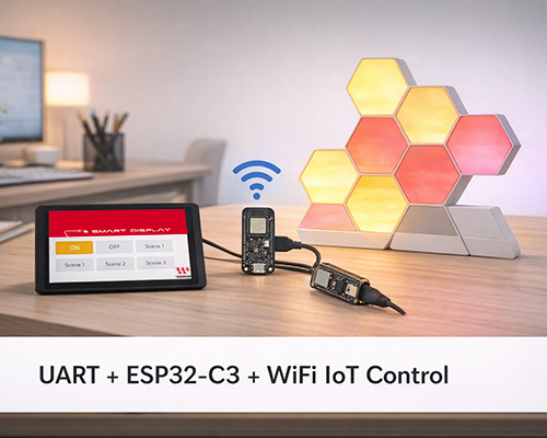 Integration von Smart Display und IoT-Geräten über UART und WiFi-Gateway