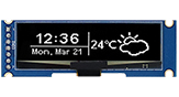 Módulo de Display OLED 2 polegadas 128x32 Design COG com PCB - WEA012832K