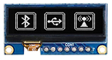 SH1106 1.3 OLED 顯示器 128x40 配備 PCB - WEA012840A