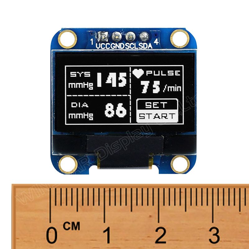 4 Pin OLED Display (COG+PCB) 0.96, 128x64