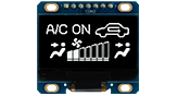 OLED Display COG 128x64 de 1,28 polegadas com PCB - WEA012864L