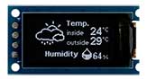 0.96 inch 64x128 COG OLED Graphic with PCB - WEA064128A