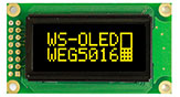 Pantalla OLED 1.26, 50x16 puntos, WS0010, Interfaz 6800 / 8080 / SPI - WEG005016A