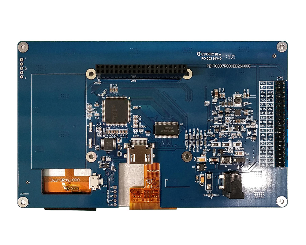 7吋電容式觸控支援HDMI 訊號TFT顯示器模組 (For Raspberry Use) - WF70A7TIFHLHGV