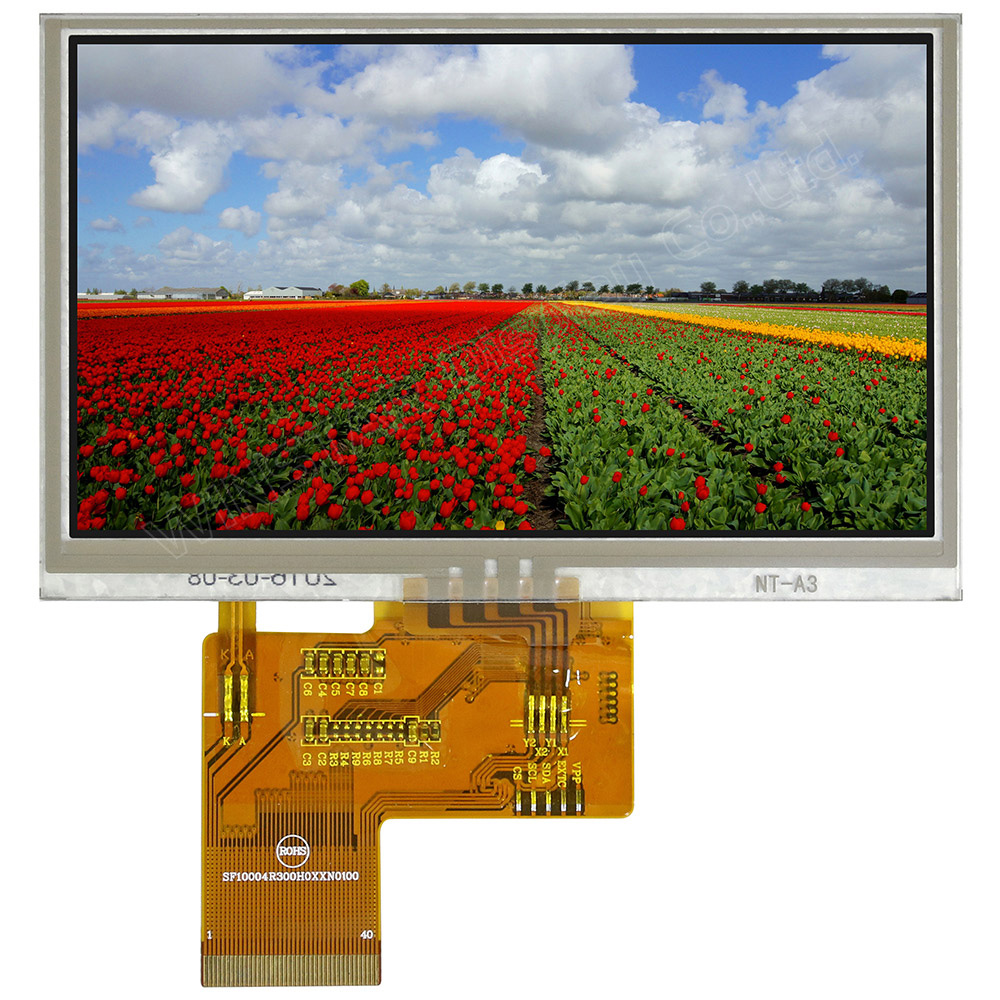 4.3 inch High Brightness RTP TFT LCD Display