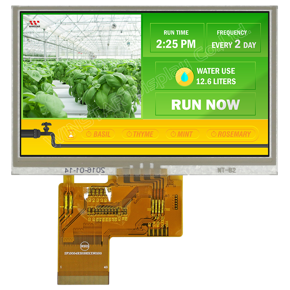 4.3 inch RTP TFT Sunlight Readable LCD Display - WF43VSZAEDNT0