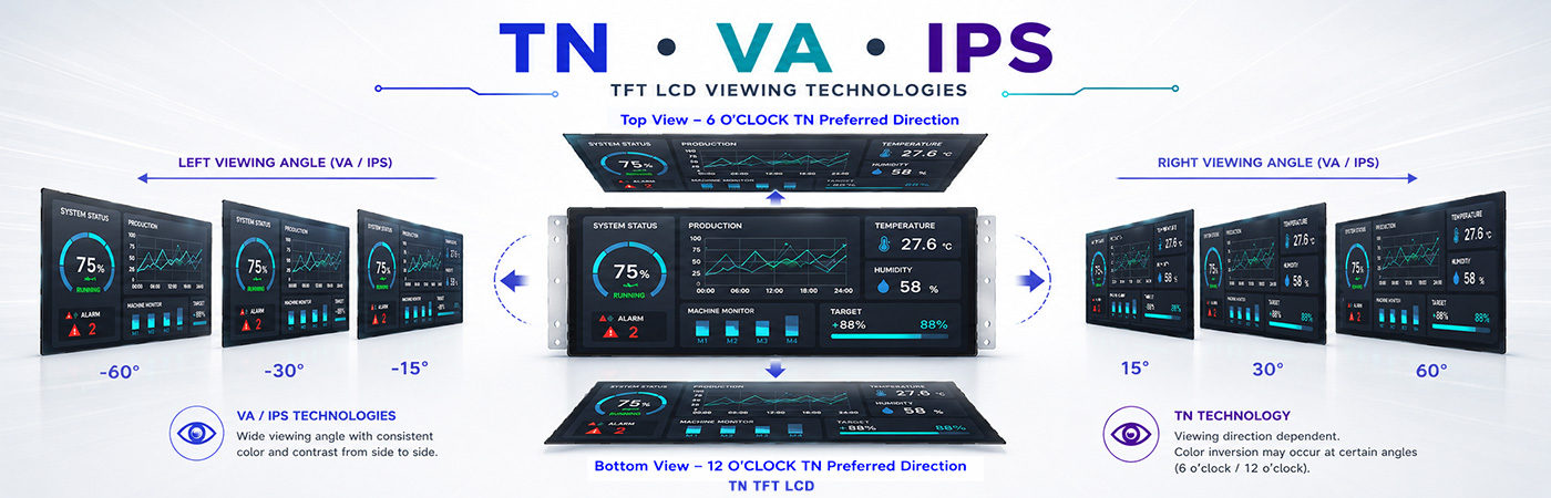 Análise das Tecnologias de Ângulo de Visão TFT LCD Análise das Tecnologias de Ângulo de Visão TFT LCD