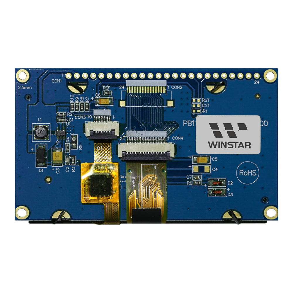 2.7", 128x64 용량식 터치패널 COG OLED 디스플레이 모듈 + Frame +PCB - WEP012864U-CTP