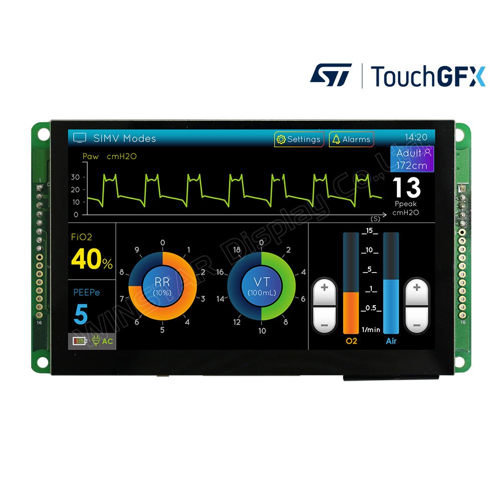 5 inch CAN Bus TFT Display with Projected Capacitive Touch - WL0F00050000FGAAASA00