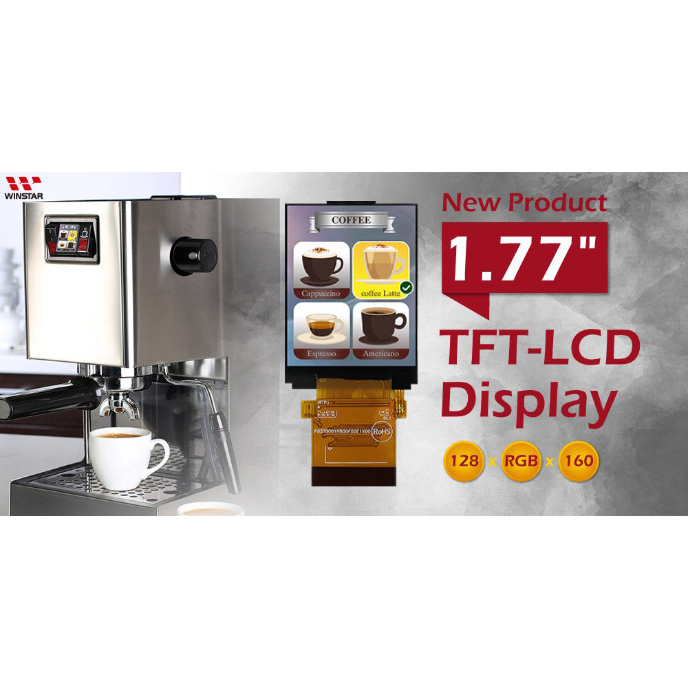 1.77吋128x160 彩色 TFT LCD面板 (ST7735S IC)- WF18FTLAADNN0