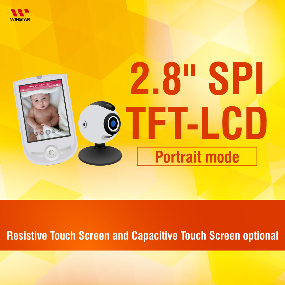 2.8 дюймовый TFT LCD дисплей (портретный режим) с резистивной тач панелью - WF28KTLAJDNT0