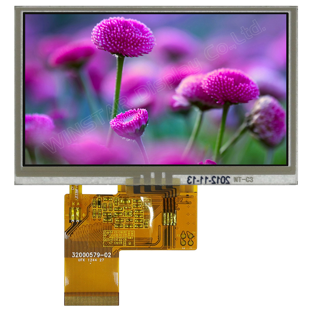 4.3 抵抗膜タッチパネル ディスプレイ TFT LCD - WF43GTIAEDNT0