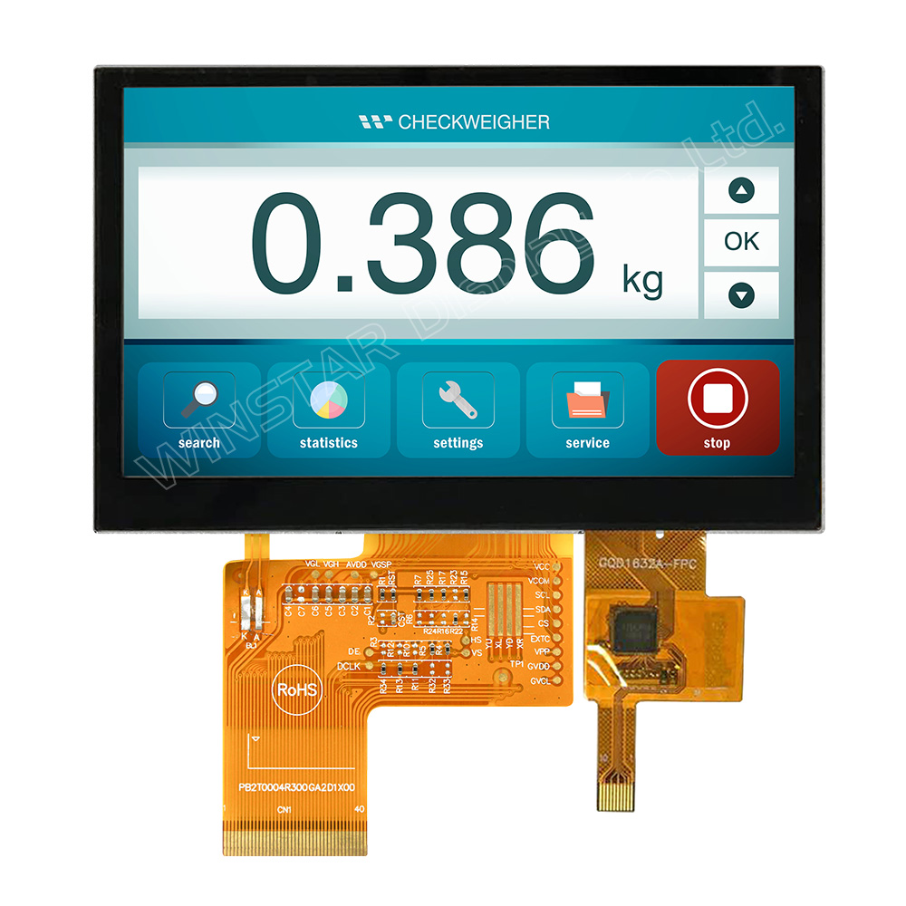 Módulo de display LCD TFT 480x272 de 4 3 polegadas - WF43UTIAEDNGB