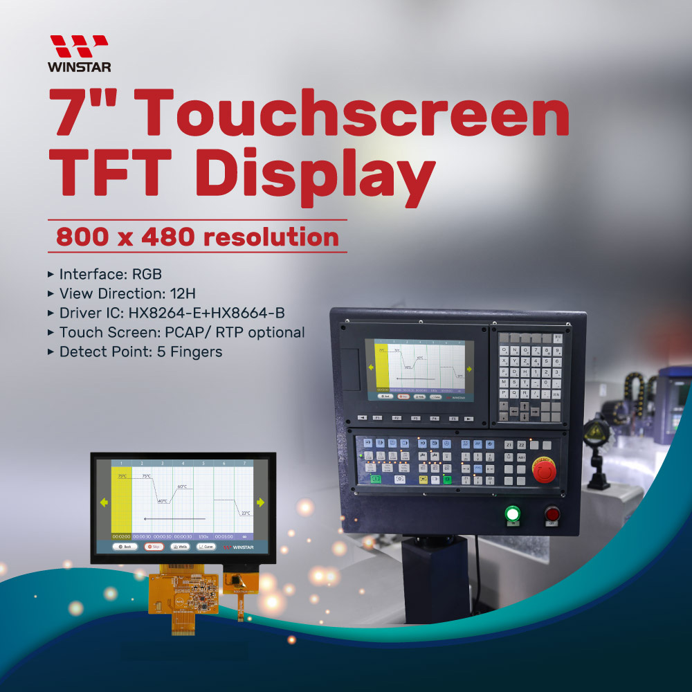 7" TFT Color LCD Display Module with PCAP - WF70B2SIAGDNGA