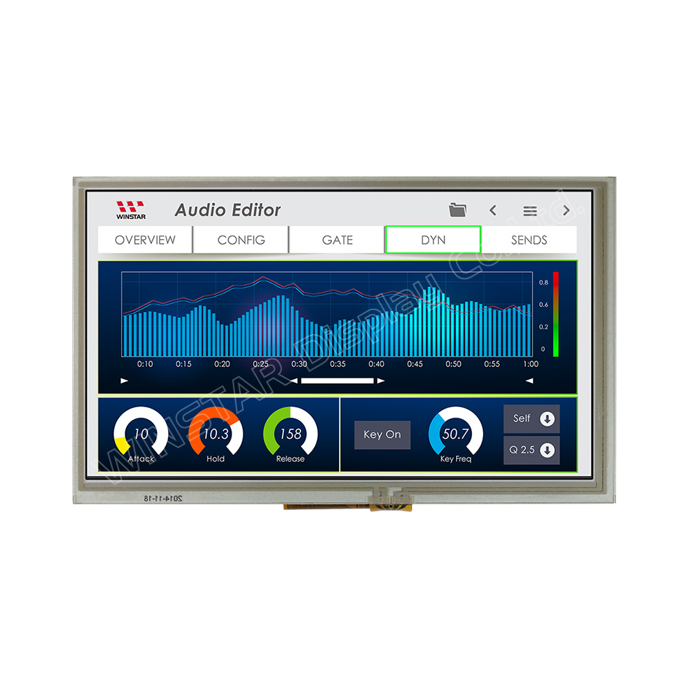 Display LCD TFT 8 polegadas de 800x480 pixéis com Placa de controle RA8875, Toque Resistivo - WF80PTIFGDBTB