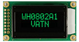 小型LCDモジュール(VA 垂直配向液晶) 8x2行 - 緑色
