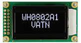小型LCDモジュール(VA 垂直配向液晶) 8x2行 - 白色