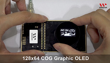 WEO012864Z Ø 0.96 inch 128×64 OLED Knob Video