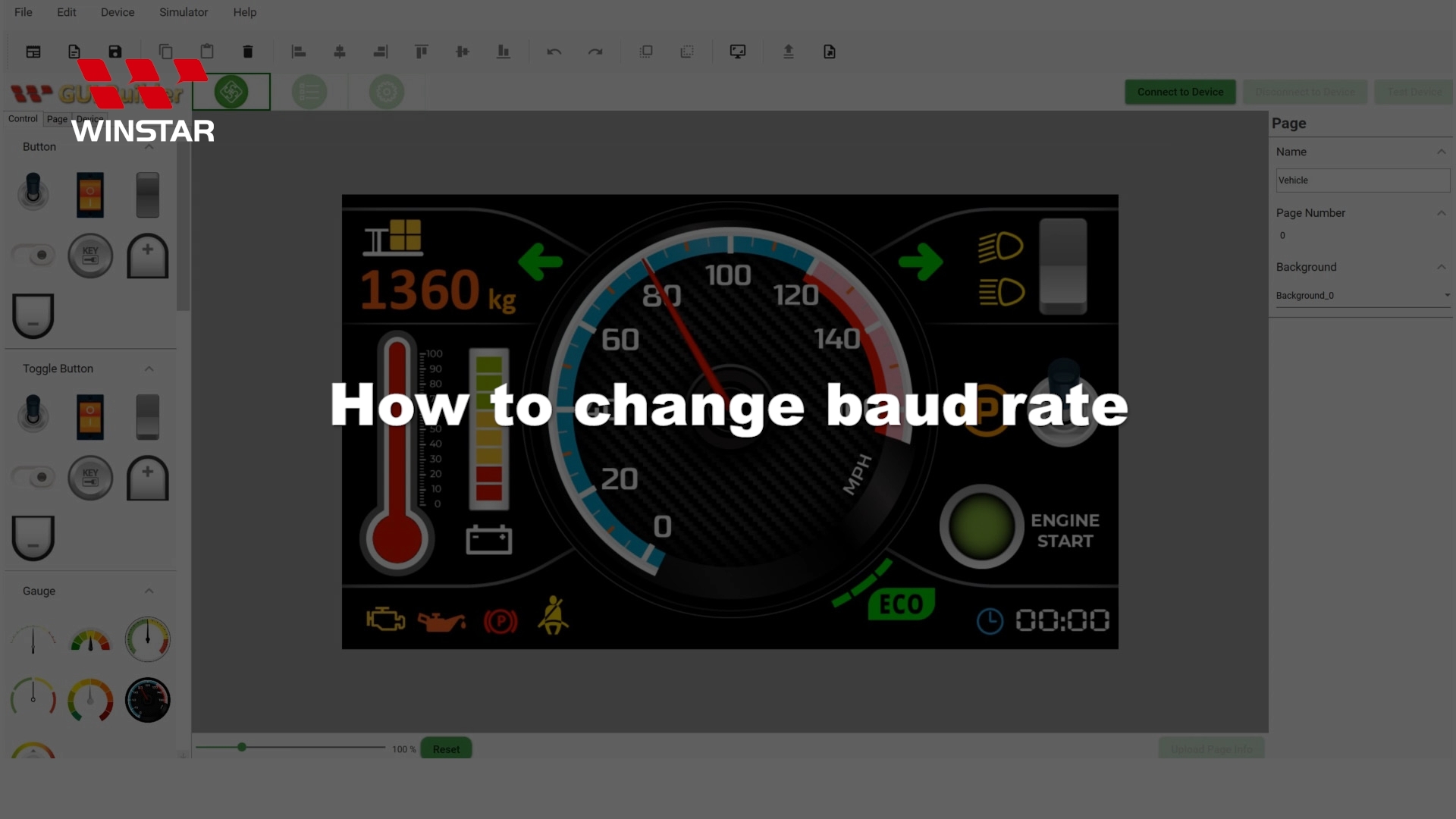 How to change baud rate - video